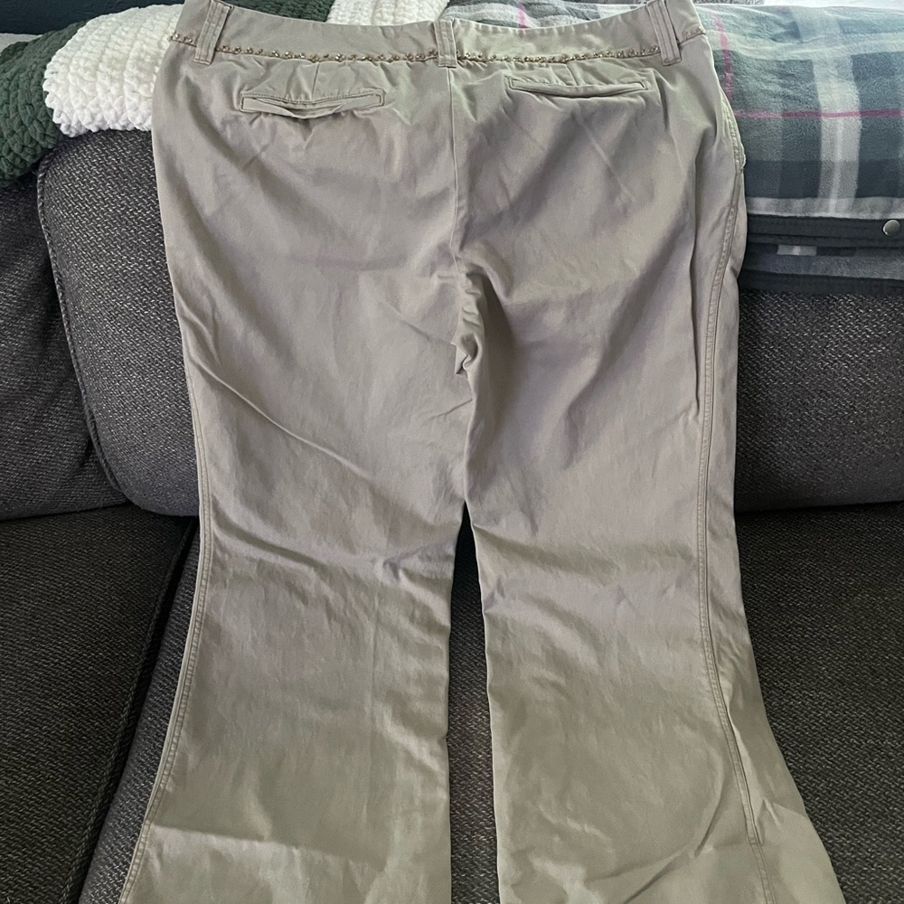 Old Navy Cream Beaded Low Waist Pants - Picture 3 of 7